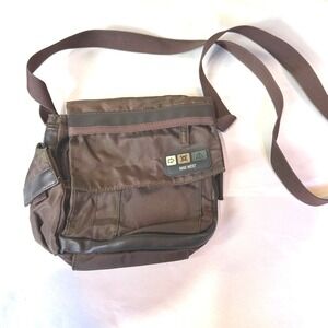 Nine West Brown Crossbody Bag Nylon Travel Purse Adjustable Strap